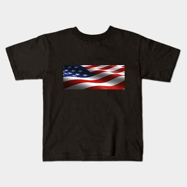 American Flag Kids T-Shirt by Torygretchen